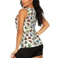 thumbnail image 3 of Fotbe Multicolored Butterflies Womens Loose Fit Casual Flowy Slim-Fit Tank Tops Athletic Round Neck Trendy Sleeveless Summer Tops for Gym and Yoga-X-Large, 3 of 7