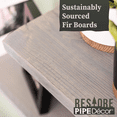 Industrial Pipe Wooden Shelves Restore by PIPE DÉCOR Premium Ponderosa