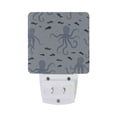thumbnail image 5 of Yayeee LED Plug in Night Light for The Home with Auto Dusk to Dawn Light Sensors, 2 Pack, Blue Octopus Pattern, 5 of 6