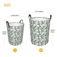 thumbnail image 5 of XMXT Collapsible Laundry Basket, White Fruit Leaves Pattern Waterproof Polyester Laundry Hamper, 40L, 5 of 8