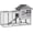 Gray, variant on Aivituvin Rabbit Hutch Indoor Bunny Cage Outdoor with Run Chicken Coop Guinea Pig House with Waterproof Asphalt Roof,No Leakage Pull Out Tray