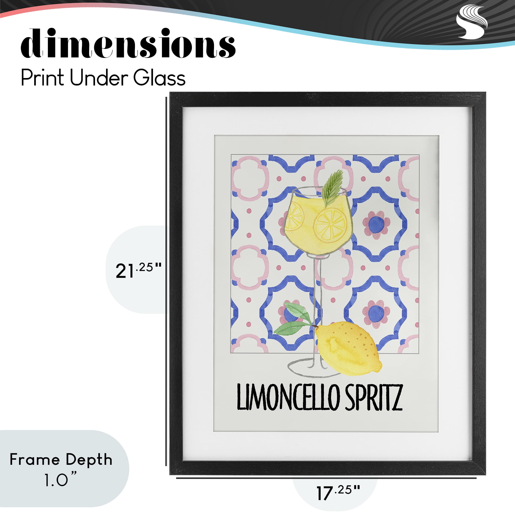 Stupell Industries Italy Spritz on My Mind Black Framed Print Under Glass, design by Nina Jacobs