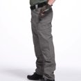 thumbnail image 7 of hoksml Men's Ripstop Cargo Pants Solid Color Multiple Pockets Hiking Tactical Pants Military Work Wear Trousers, 7 of 7