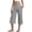 Grey, variant on Capris Pants for Women Solid Color Wide Leg Yoga With High Waist Cropped Casual Trousers Loose Oversize Lounge Pants With Pockets