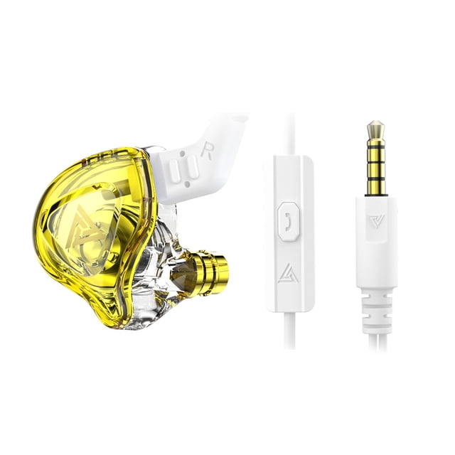 Cateissary Auriculares HIFI de 3,5 mm Auricular Electrónica Auricular Sonido estéreo Púrpura Teléfono y Comunicación Amarillo