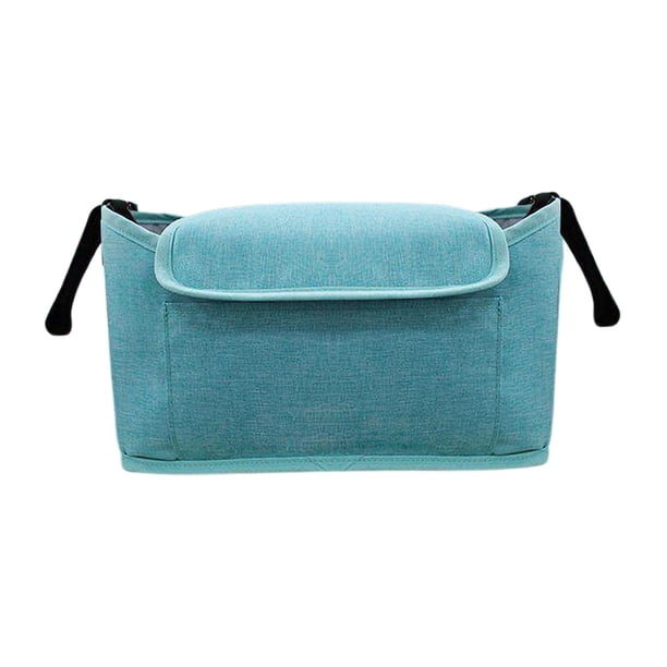 Bolsa organizadora para portavasos, gran capacidad, correa para el hombro, asa para cochecito de bebé, almacenamiento Verde claro