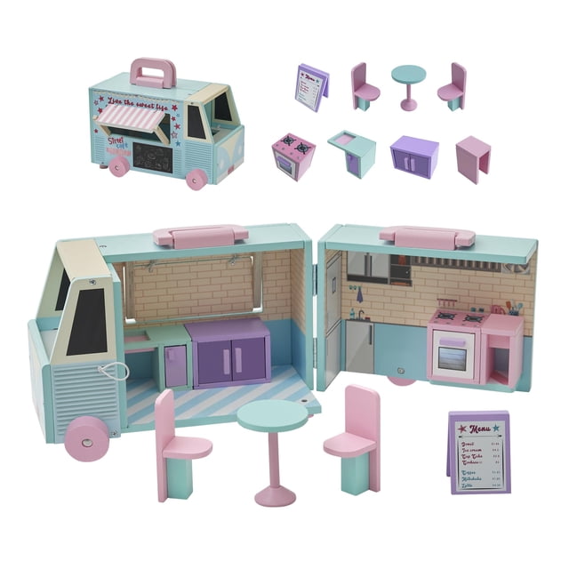 Olivia's Little World Casa de Muñecas con Camión de Comida para Niños 7,48''