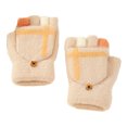 thumbnail image 1 of Guantes de lana con aislamiento térmico sin dedos para mensajes de texto para mujeres y hombres, cálidos y convertibles de punto con solapa Fäustlinge, 1 of 5