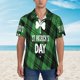 thumbnail image 2 of Fotbe St Patrick's day Camisa Hawaiana para Hombre Unisex – Camisa Casual de Verano con Botones de Manga Corta de Algodón y Lino,Large, 2 of 7