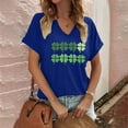 thumbnail image 2 of Tops Cortos para las Mujeres San Pablo's Día Impreso Cuello en V Envuelto Casual Top, Ligero para Todas las Estaciones Hogar Y Uso Diario, 2 of 8