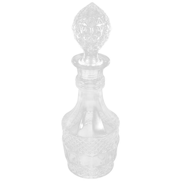 Pretyzoom Transparent Glass Whiskey Decanter for Home Use Elegant Decorative Wine Bottle with Smooth Surface 750ml