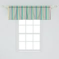 thumbnail image 2 of Ambesonne Pinstripe Window Valance, Modern Style Cheerful Vivid Colors and Funky Multisize Stripes, Curtain Valance for Kitchen Bedroom Decor with Rod Pocket, 54" X 18", Multicolor, 2 of 3