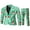 Green, variant on Christmas Suits for Mens, 2PCS Ugly Xmas Santa Claus Snowflake Print Suit Jacket Blazers Party Tuxedo Pants Sets