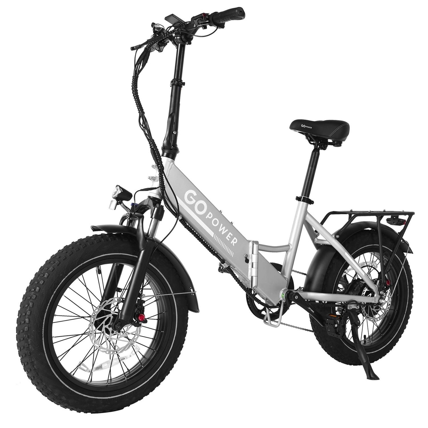 GoPowerBike GoCruiser V2 Electric Bike | Adult Folding Bike, 50 cm Fat Tires | 80+ km Range with 5 Pedal-Assist Levels | 32 km/h Top Speed | 750W Motor - Removable Battery | Class 1 and 2 eBike