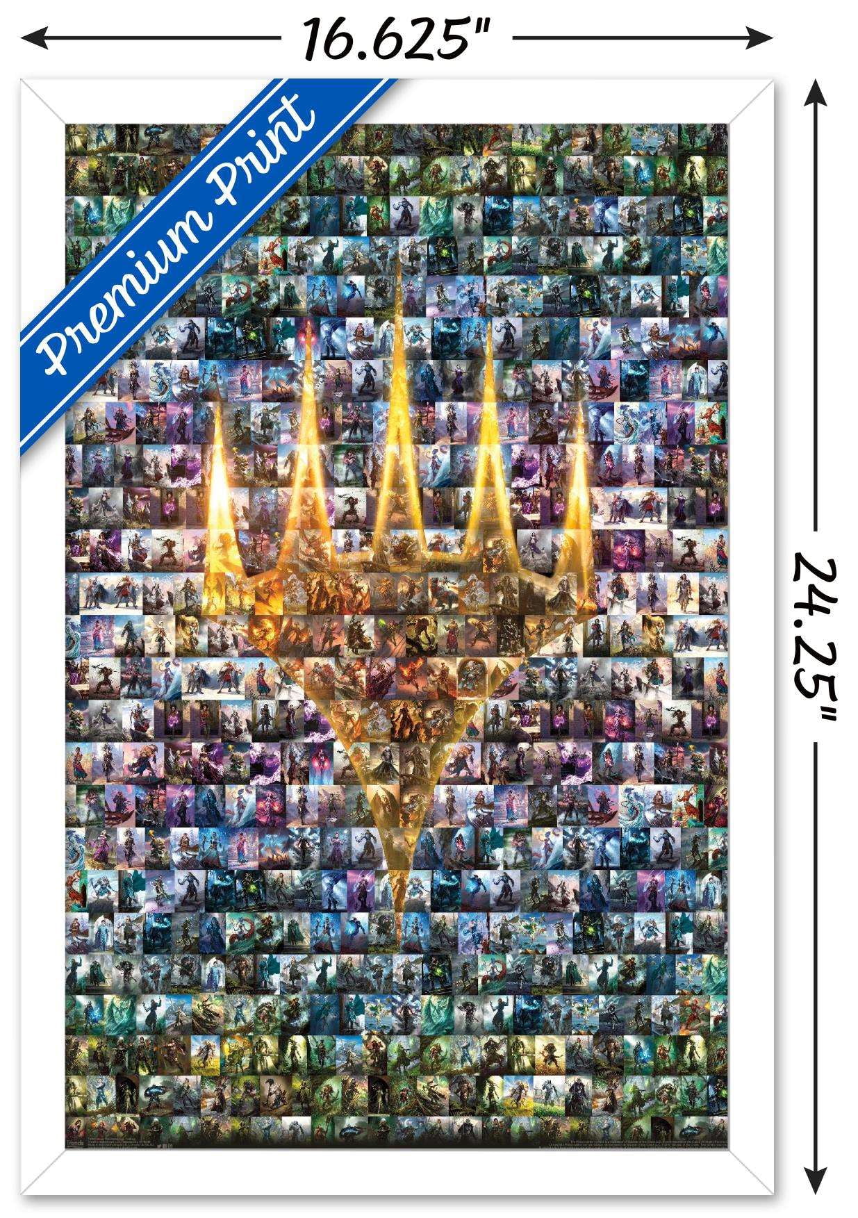 Magic: The Gathering - Collage Wall Poster, 14.725" x 22.375", Framed