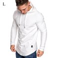 thumbnail image 1 of Sudadera con capucha para hombre Sudadera con capucha de algodón que absorbe el sudor Sudadera con capucha de manga larga, L, Blanco seitruly AP000756-06, 1 of 7