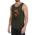 thumbnail image 2 of GIRUNS Mens Tank Tops Summer Beach Sleeveless Vacation Shirts Muscle Gym Vest Graphic Tank Top Army Green Sun Palm M, 2 of 7