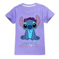 thumbnail image 1 of Camisetas con estampado de Lilo y Stitch para niños y niñas, camisetas de manga corta con cuello redondo, 1 of 2