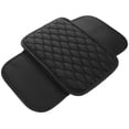 thumbnail image 3 of Universal Car Armrest Box Pad with Fake Leather for Center Console Cover 1 Set Black Cushion Protector, 3 of 9