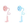 thumbnail image 4 of Mini ventilador portátil con clip de cuello ajustable de 360 ​​grados, recargable por USB, 1500 mAh para escritorio, oficina, cochecito de bebé kenally JJ12647-01B, 4 of 6