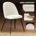 thumbnail image 4 of HOMCOM Set of 4 Modern Dining Chairs for Living Room, Cream White, 4 of 10