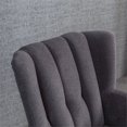 thumbnail image 5 of Alessandra French Boucle Fabric Upholstered Lounge Chair Dark Gray, 5 of 6