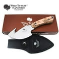 thumbnail image 2 of Wild Turkey Handmade Collection Fixed Blade Gut Hook Skinner Knife w/ Sheath, 2 of 5