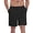 03-Black, variant on Men's Linen Casual Classic Fit Short Drawstring Summer Beach Shorts