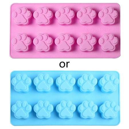 

CHOMOEN Cartoon Size for Cat Paw Footprint Cake Baking Pudding Jelly Silicone Mold