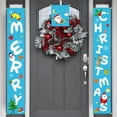 thumbnail image 4 of Naiovety 2 piezas de pancartas colgantes de Feliz Navidad, carteles de bienvenida para el porche, vacaciones en casa, decoración de cumpleaños de Año Kits de decoración para fiestas Azul Naiovety HA010416-03B, 4 of 6