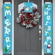 thumbnail image 4 of Billuyoard 2 piezas de pancartas colgantes de Feliz Navidad, carteles de bienvenida para el porche, vacaciones en casa, decoración de cumpleaños de Año Kits de decoración para fiestas Azul Billuyoard HA010416-03B, 4 of 6