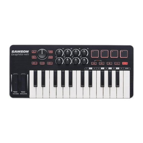 Controlador USB/MIDI 25 teclas Samson negro
