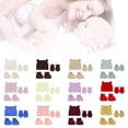 thumbnail image 2 of Manoplas, calcetines, gorro de dormir, gorro cálido para bebés, recién nacidos, niños y niñas, color café, 2 of 5