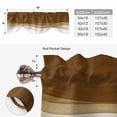 thumbnail image 6 of Ombre Waves Tie Up Valance Curtains for Windows, Kitchen Curtains Window Treatments, Abstract Art Gradient Brown Modern Short Window Shades Valances for Bedroom Bathroom Cafe 42"x12", 6 of 8