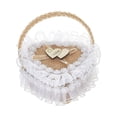 thumbnail image 1 of Cesta de yute romántica portátil para dama de honor, soporte para caja de regalo para boda 10 cm x 10 cm, 1 of 9
