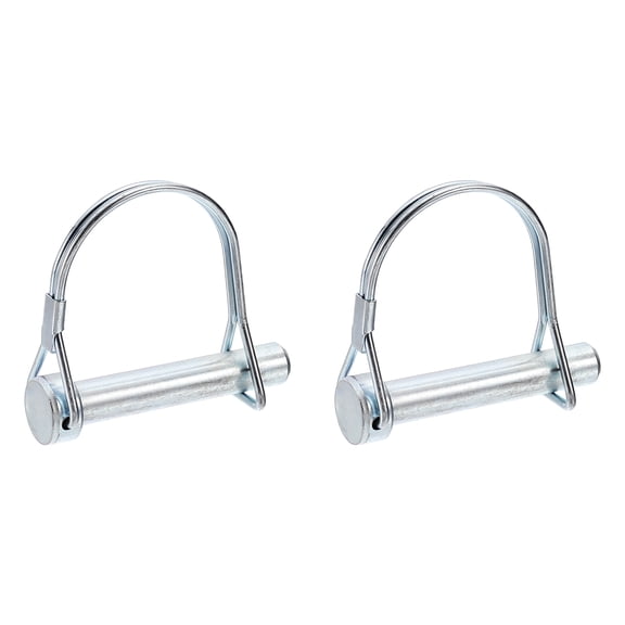 Uxcell 2 Pcs Trailer Coupler Pins, 3/8" x 2" Half Round Safety Wire Lock Hitch Pin