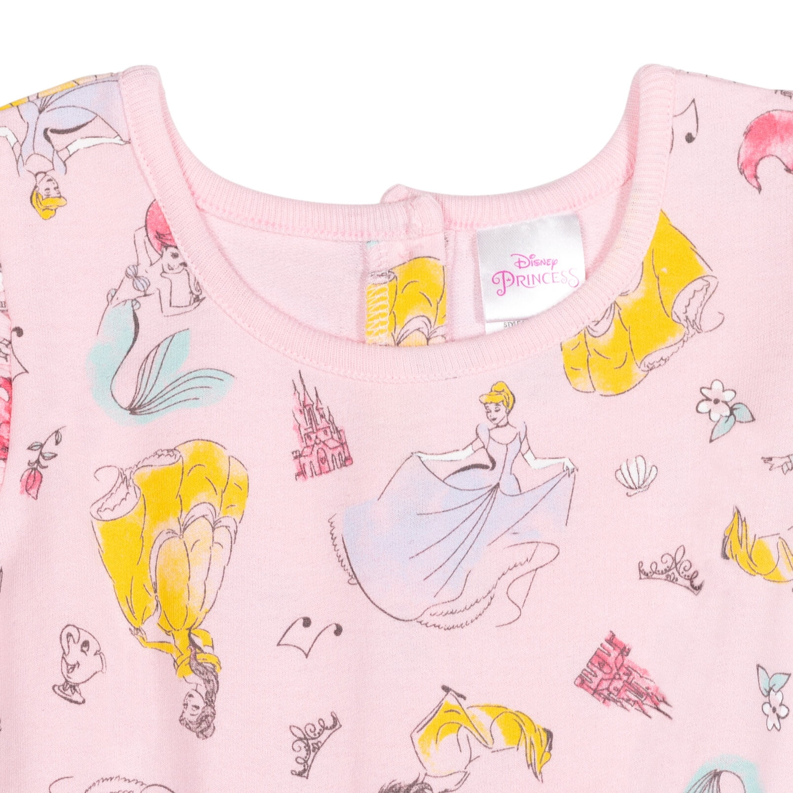 Disney Princess Belle Cinderella Ariel Toddler Girls Romper Infant to Big Kid