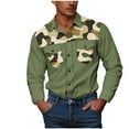 thumbnail image 7 of ZVNAΖH Mens Button Down Long Sleeve Shirt Camouflage Print Double Pockets Work Shirts for Outdoor Fishing Hiking, 7 of 7