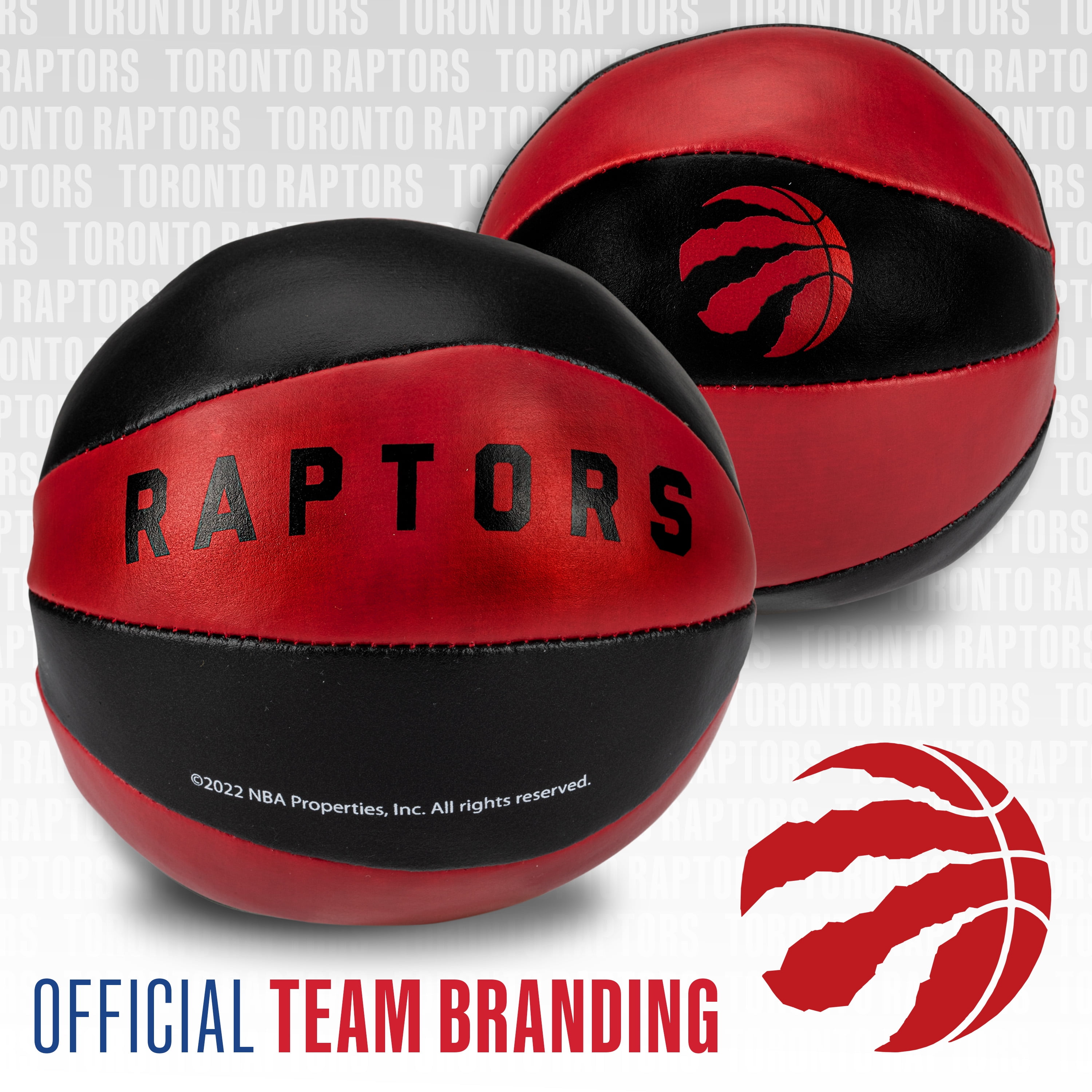 Franklin Sports NBA Toronto Raptors Toy Basketballs - 2 Pack of