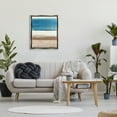 thumbnail image 3 of Stupell Industries Blue & Tan Abstraction Abstract Painting Gray Floater Framed Canvas Art Print Wall Art, 25 x 31, 3 of 10