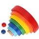 thumbnail image 4 of Bloques de construcción de madera apiladores de arcoíris para niños, rompecabezas de colores semicirculares, juguetes para ensamblar, 4 of 14