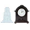 thumbnail image 4 of Bedford Clock Collection BED183 Wood Mantel Clock with Chimes, 4 of 5