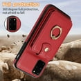 thumbnail image 6 of REQO Phone Case for Samsung Galaxy S20 5G 6.2 inch Wallet Cell Cover with Tempered Glass Screen Protector and Crossbody Strap Ring Stand RFID Credit Card Holder S 20 20S UW S2O G5 Women Girls Red, 6 of 7