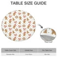 thumbnail image 6 of White Christmas Gingerbread Man Pattern Round Fitted Tablecloth with Elastic Edge,Dining Table Cover Waterproof,Outdoor Round Tablecloth for Camping,Dining,Indoor and Outdoor, 6 of 7