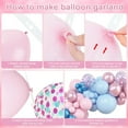 thumbnail image 4 of 153pcs Pink Blue Balloon Garland Arch Kit, Different Sizes 18 12 10 5 inch Metallic Pink Blue Latex Confetti Balloons for Boy Girl Gender Reveal Neutral Baby Shower Birthday Party Decoration, 4 of 7