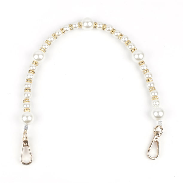 Qarigey 2 uds. De accesorios de cadena de perlas de moda, cadena de teléfono de perlas de imitación blanca lisa, decoración del Día de San Valentín, Bolsas de mensajero y de hombro Tipo 3