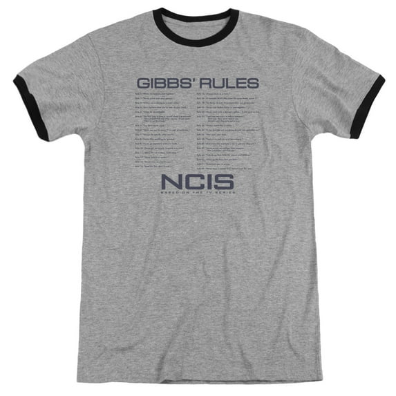 Ncis Gibbs Rules Adult Ringer Heather Black