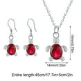 thumbnail image 5 of Cute Sea Turtle Pendant Necklace Set with Crystal - Blue Turtle Shaped Alloy Necklace & Earrings, 45cm+5cm Chain, Hypoallergenic, Gift for Women, 5 of 6
