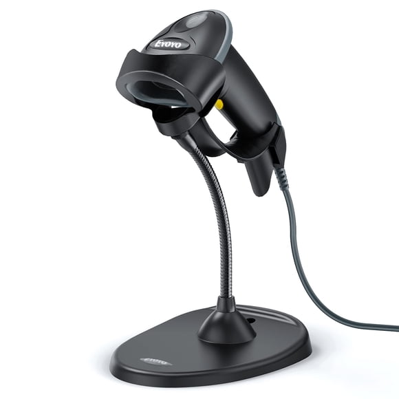 Escáner de Códigos de Barras Eyoyo Manual 2D con Soporte Flexible y Cable USB