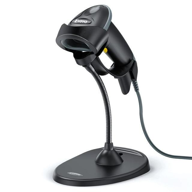 Escáner de Códigos de Barras Eyoyo Manual 2D con Soporte Flexible y Cable USB